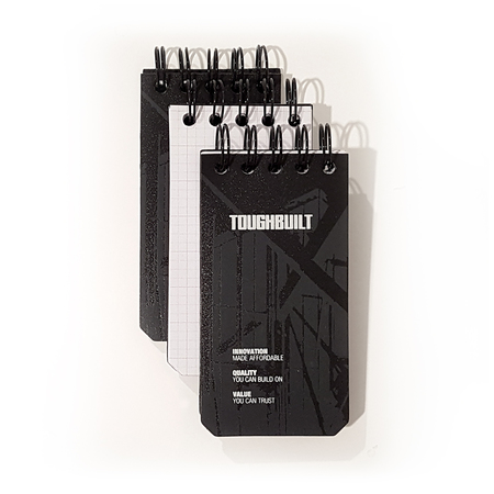 TOUGHBUILT Grid Notebooks, PK3
(X-Small) TB-56-XS-3